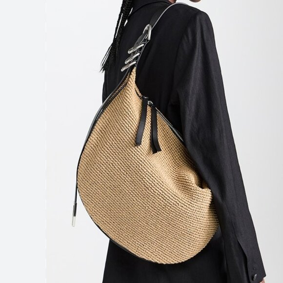 Rag & Bone Straw Hobo "EUC" - Picture 1 of 16